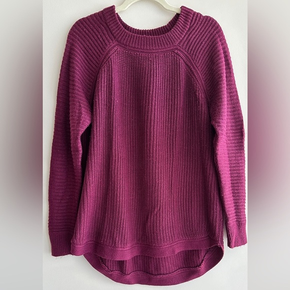 RDI Berry/Purple/Maroon Oversized Knit Cozy Sweater, Leggings Sweater, Size XL - Picture 1 of 15